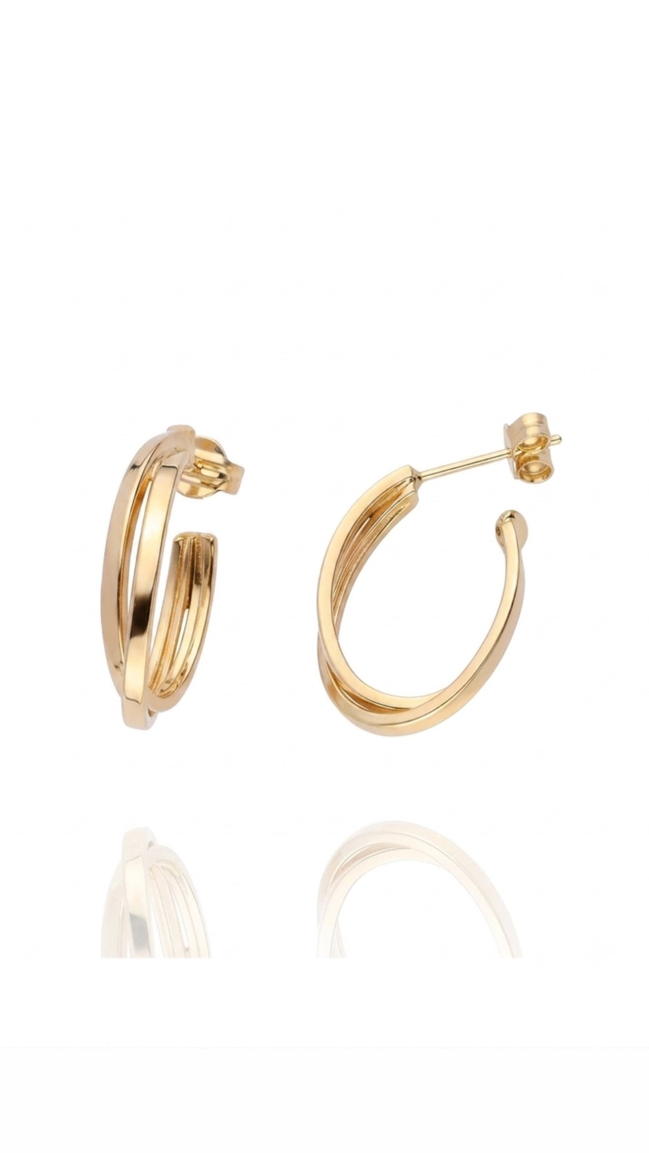 Olga 9ct Gold Large Hoops