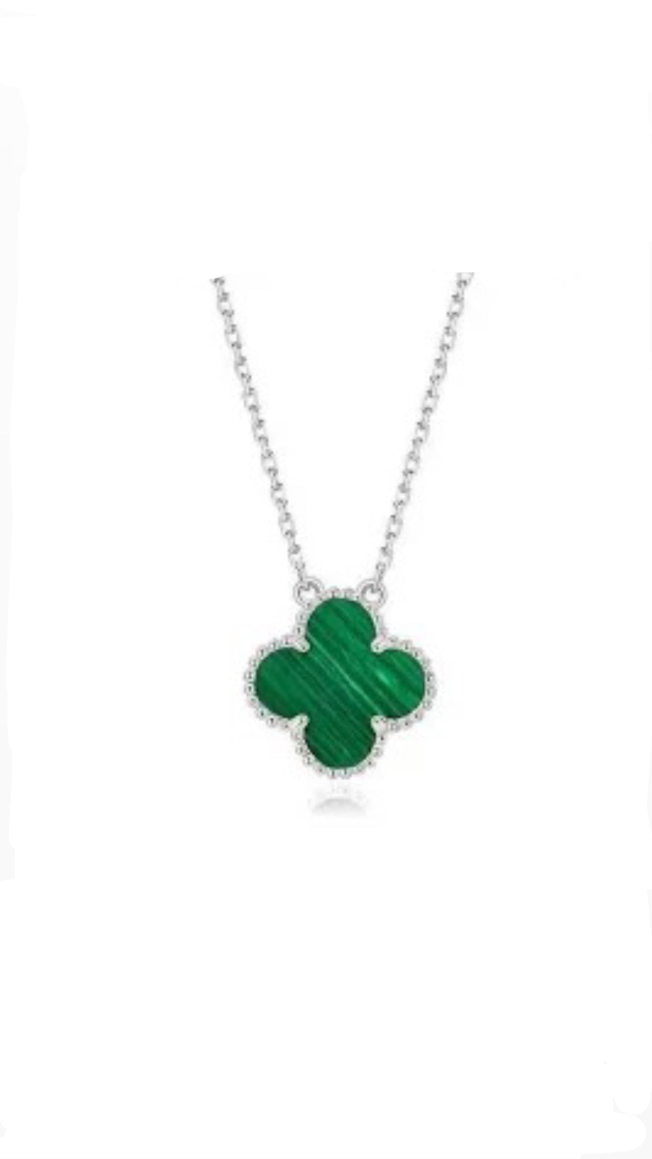 Casey Silver Malachite Necklace