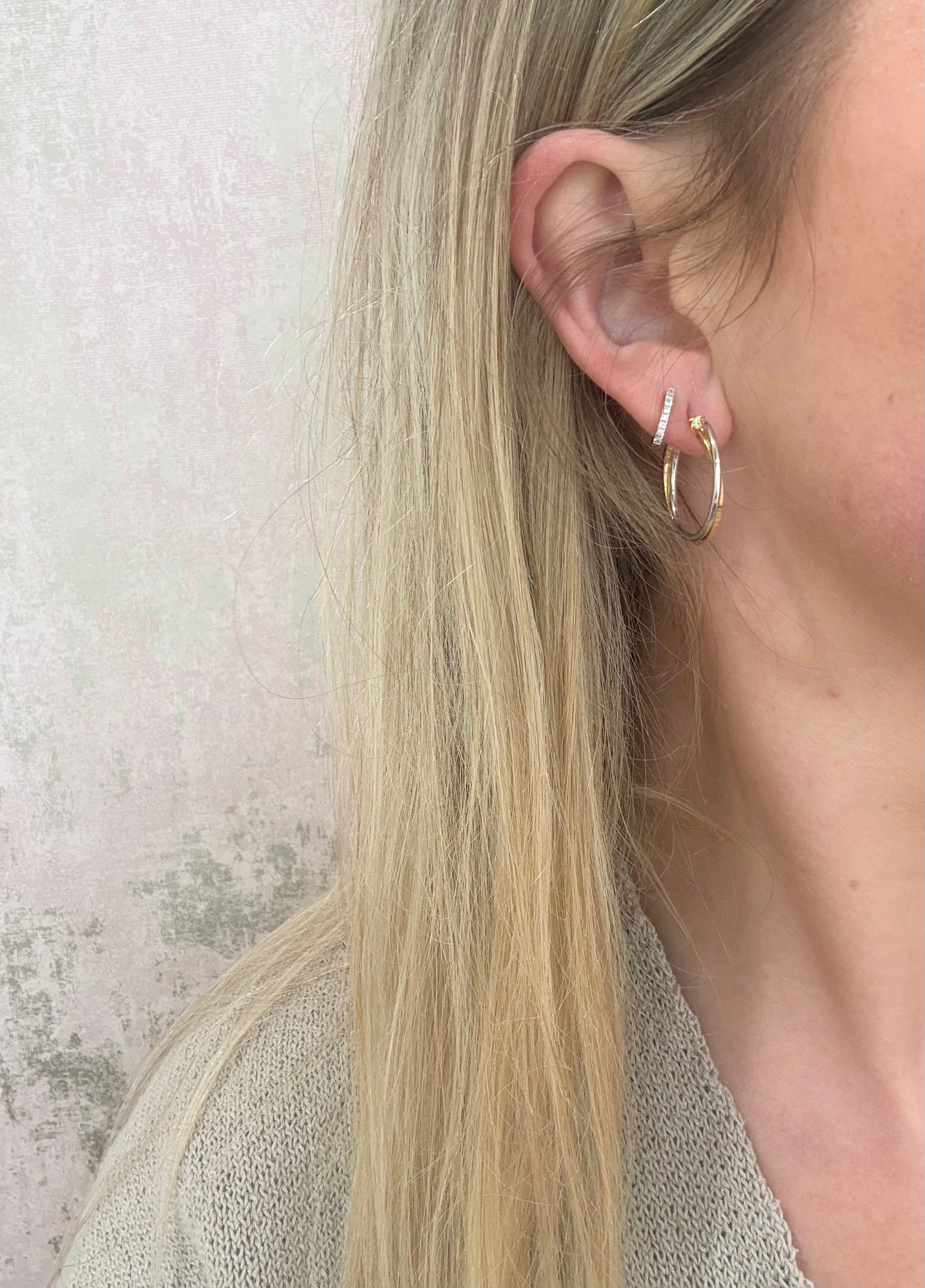 9ct Gold Two Tone Hoops