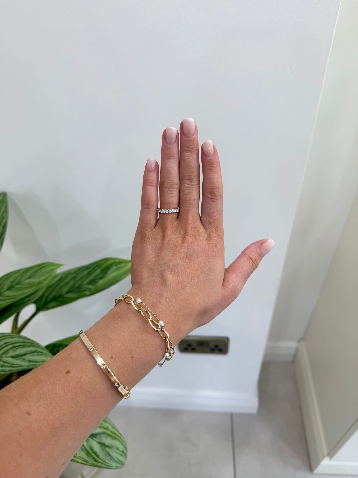 9ct Cubic Zirconia Half Eternity Ring