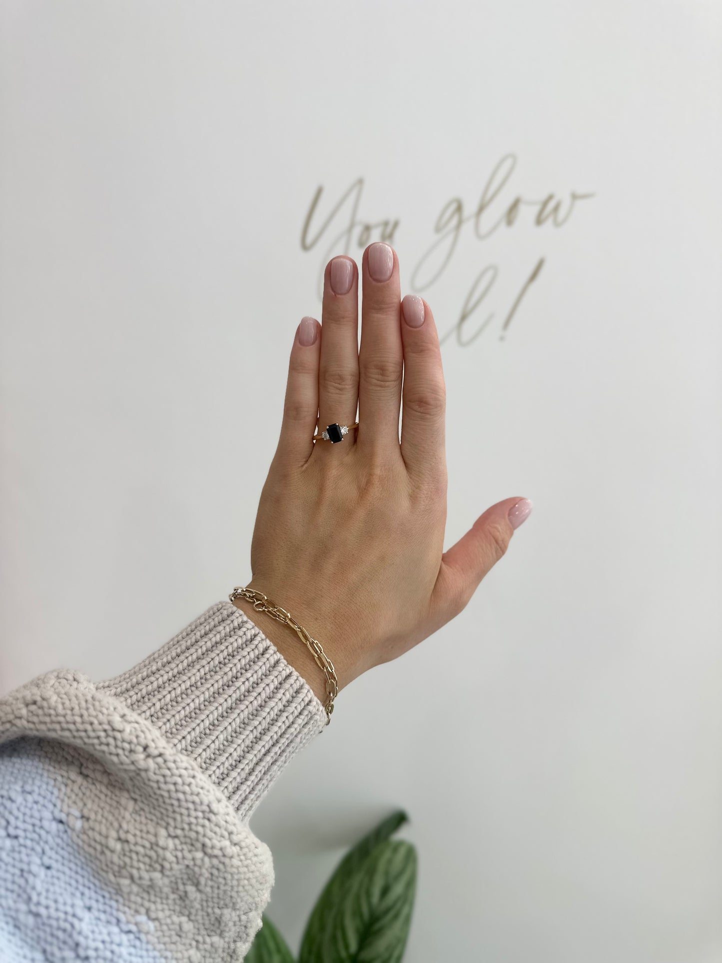 18ct Sapphire & Diamond Three Stone Ring