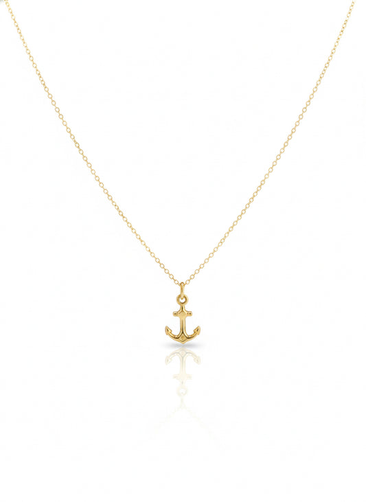 9ct Gold Anchor Necklace