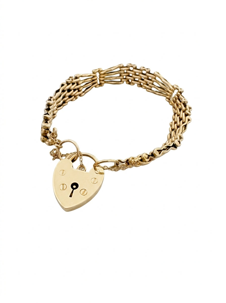 9ct Gold Gate Bracelet