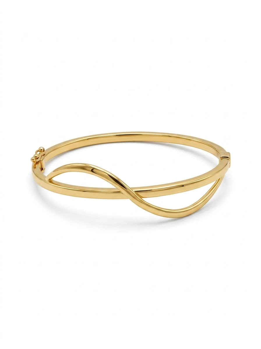 Gold Plated Neo Wave Bangle