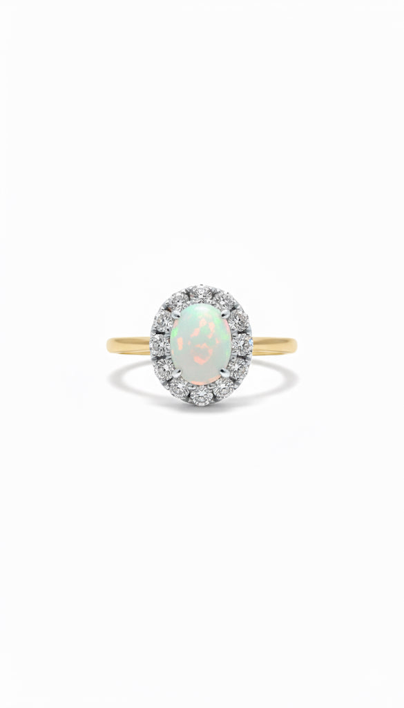 Opal & Diamond Ring
