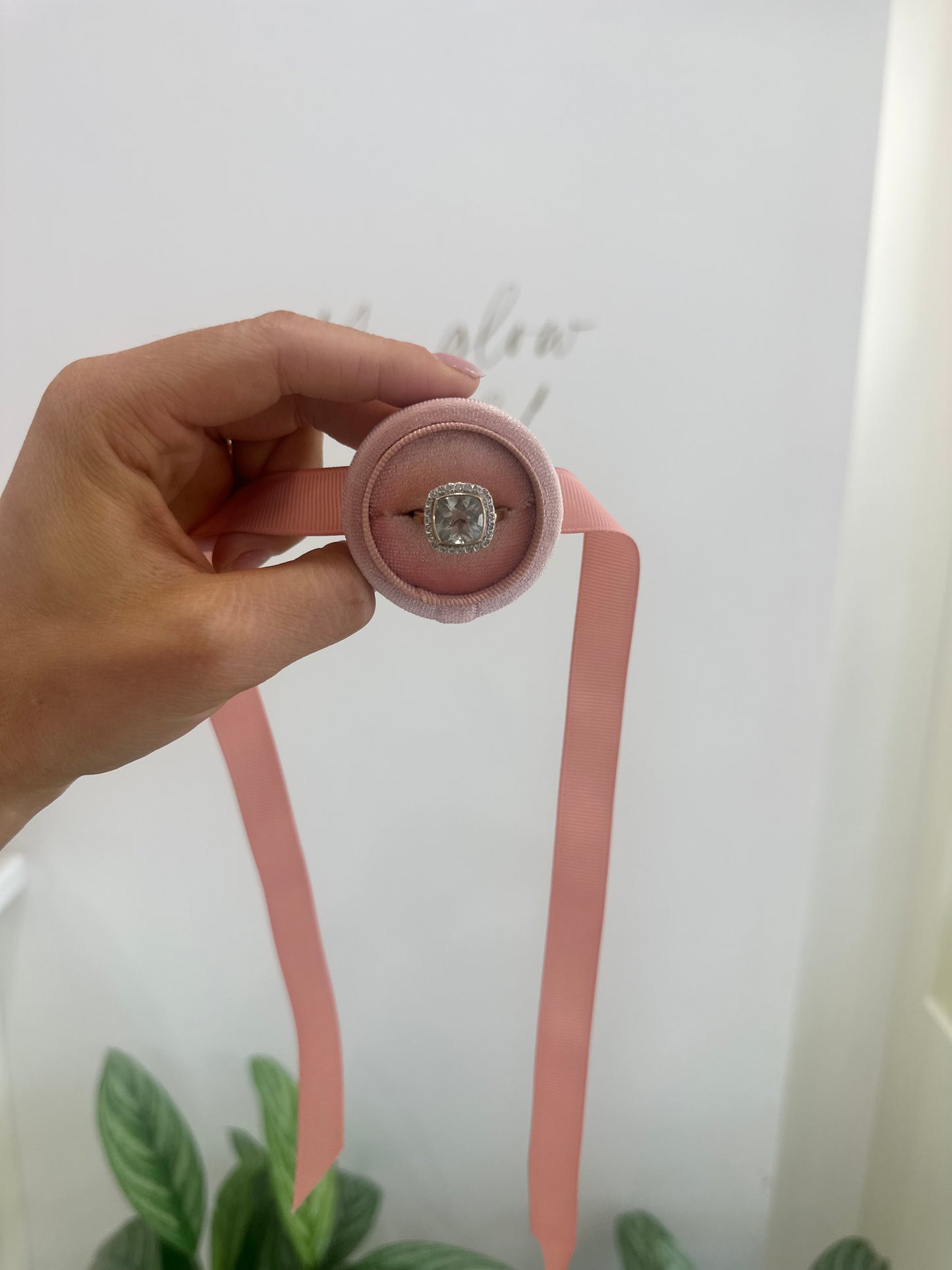 9ct Green Amethyst & Diamond Ring