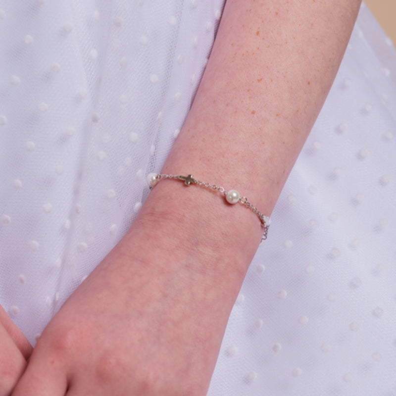 Silver Communion Bracelet