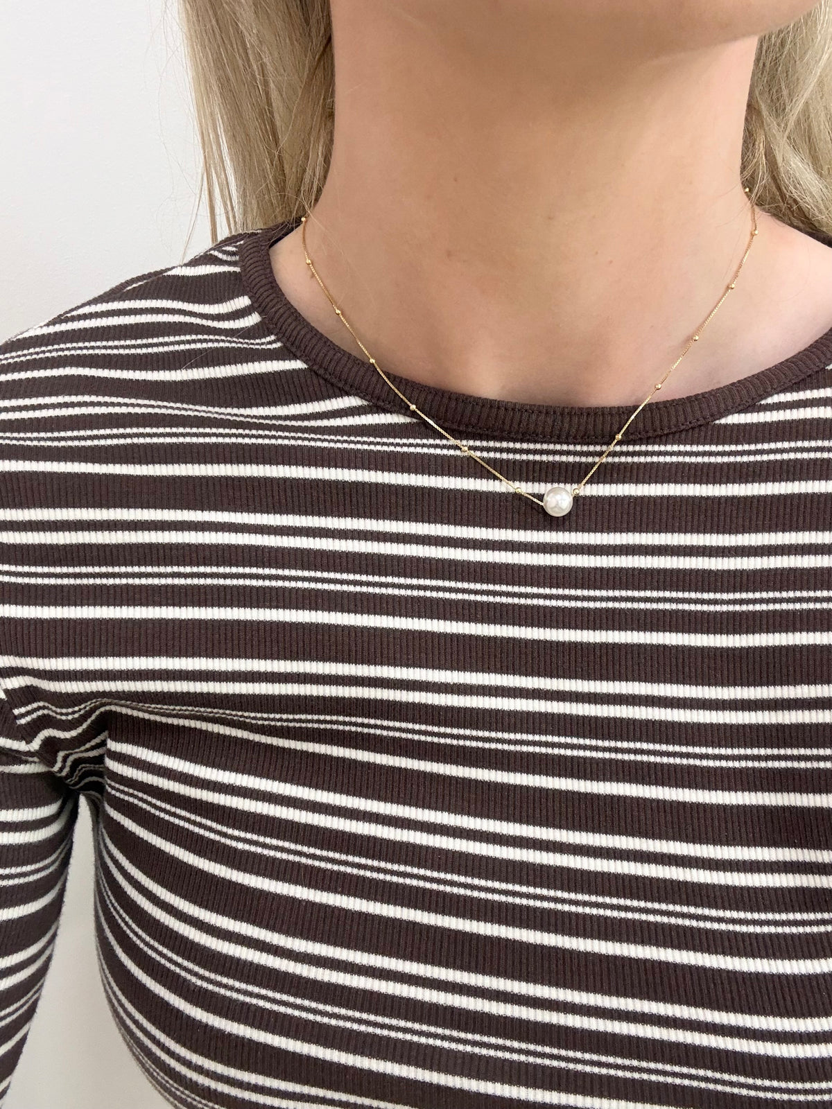 Zelda Gold Plated Pearl Necklace
