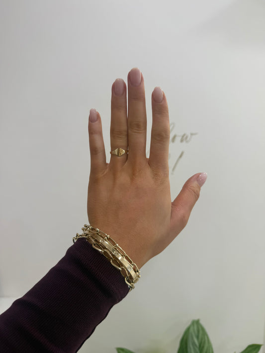 9ct Gold Heart Pinky Ring