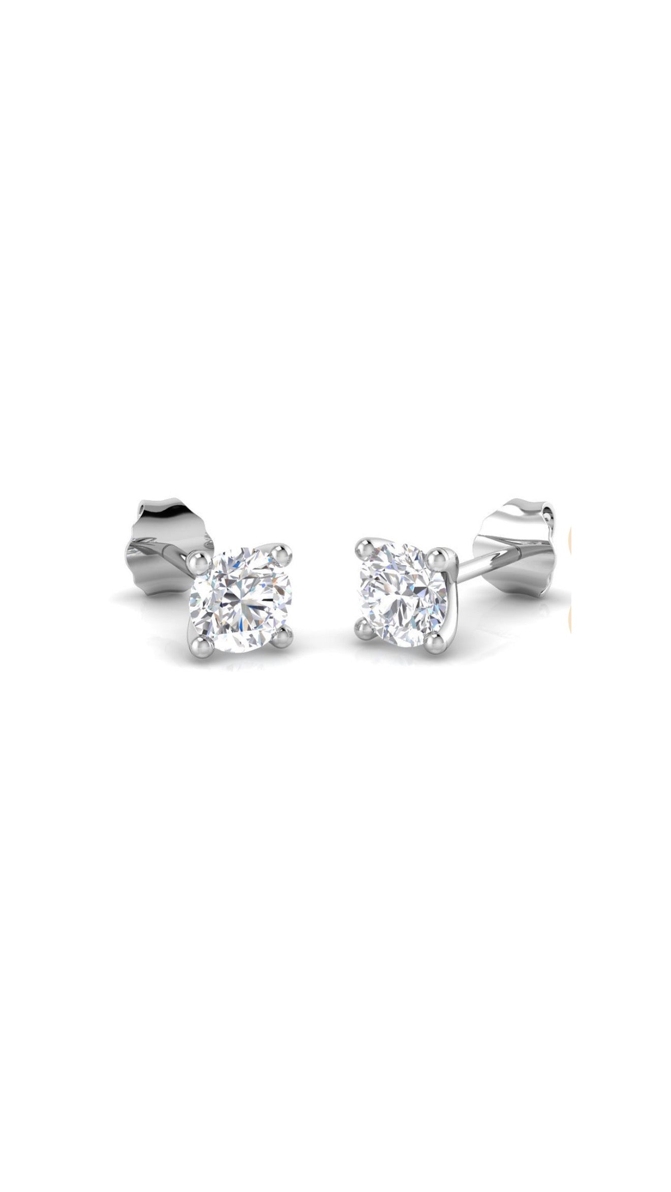 9k 0.76ct White Gold Lab Diamond Earrings