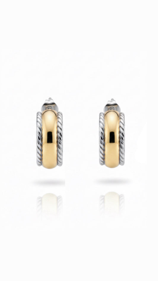 Two Tone Hoop Earrings