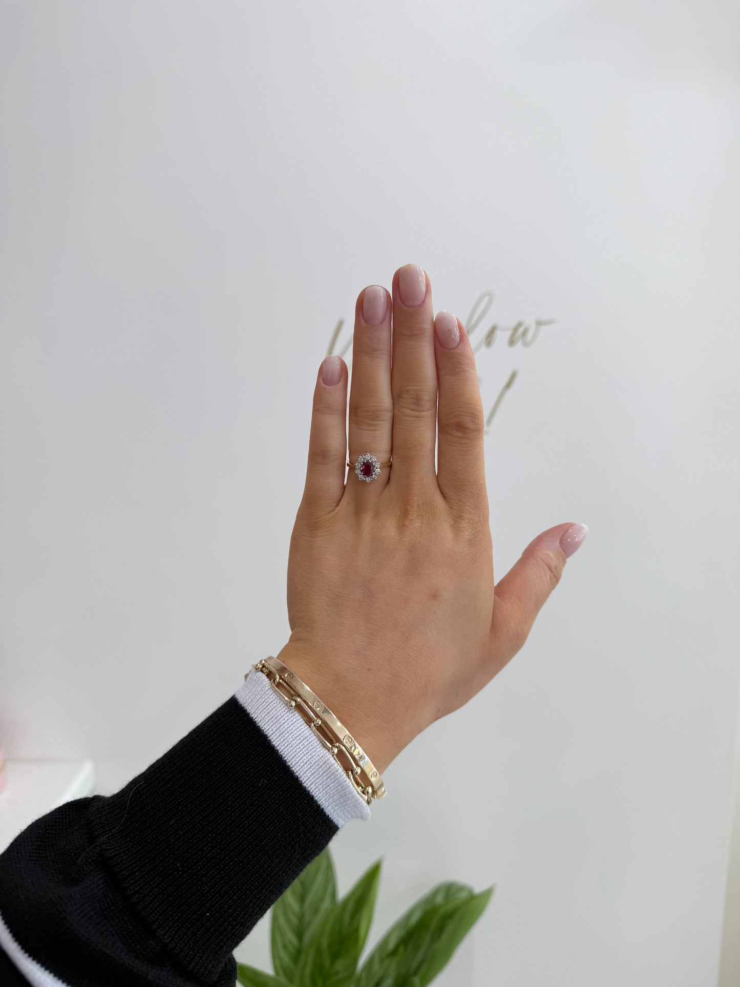 18ct Ruby & Diamond Cluster Ring