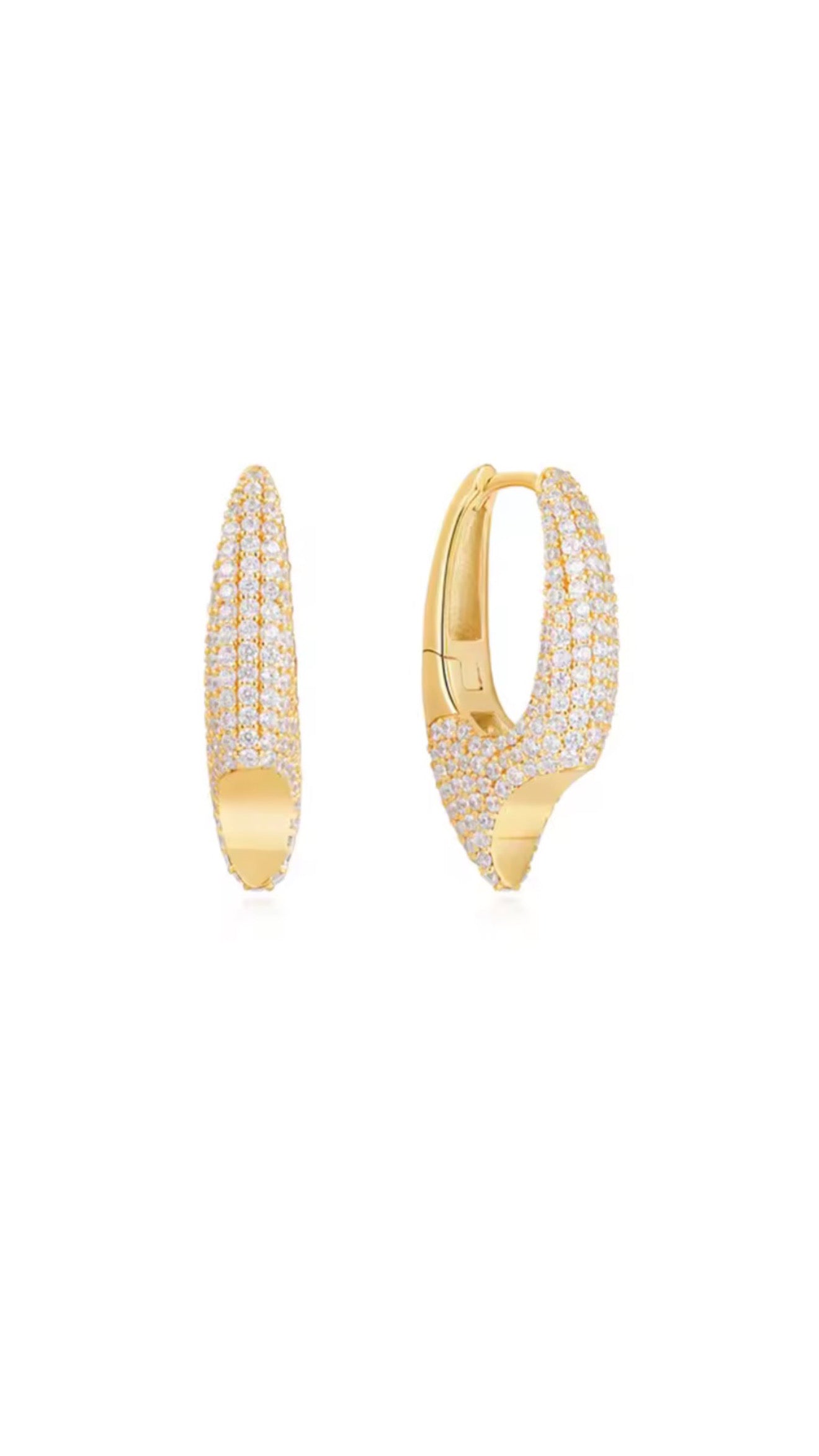 Elowen Gold Plated Hoops