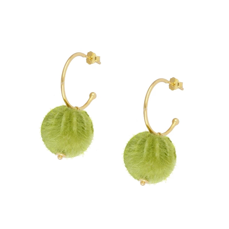 Leela Gold Plated Coloured Ball Earrings