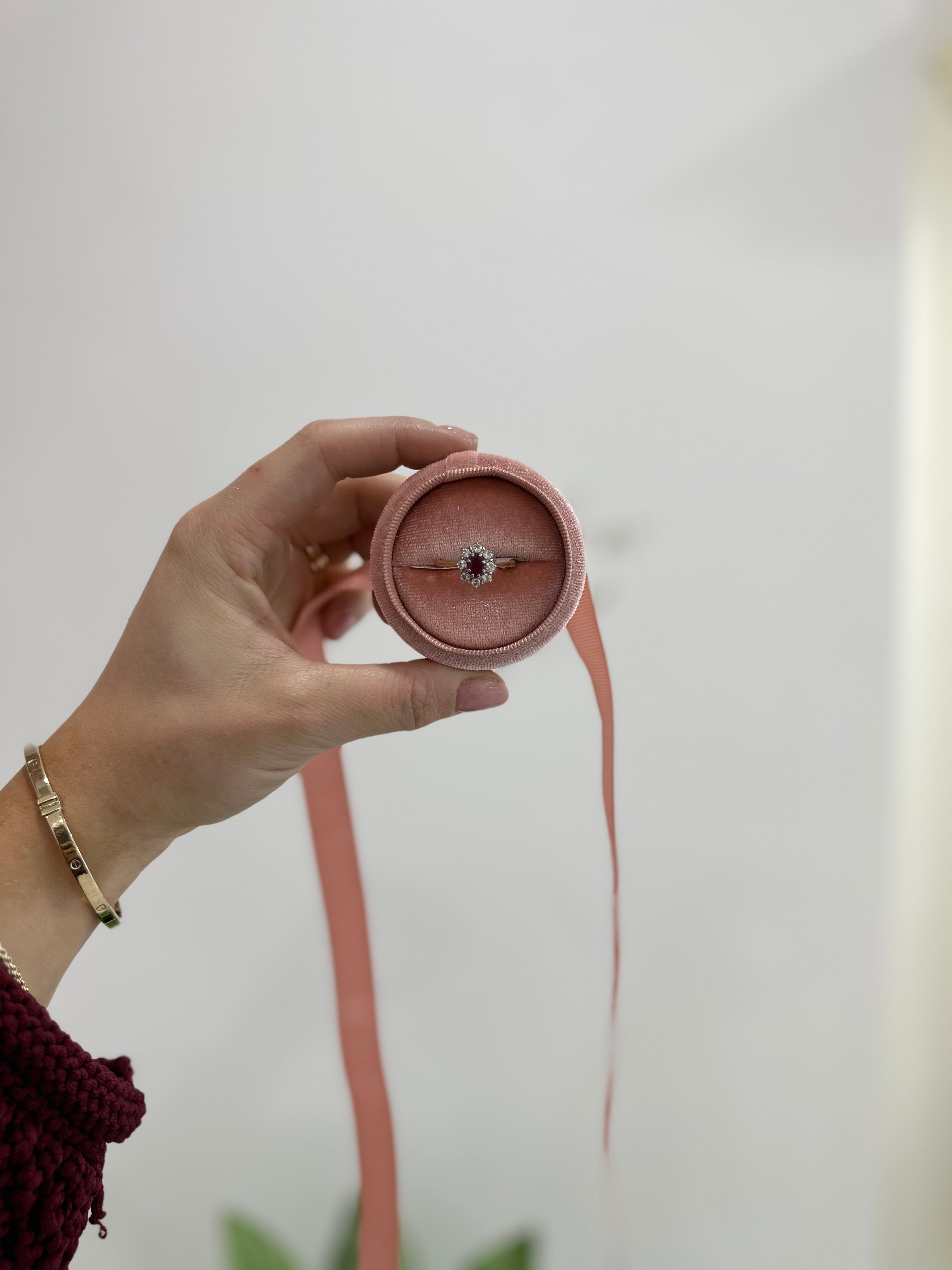 18ct Oval Ruby & Diamond Ring