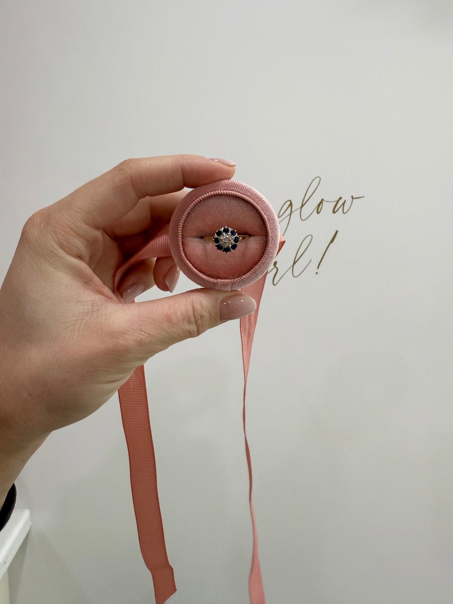 9ct Gold Sapphire & Diamond Cluster Ring