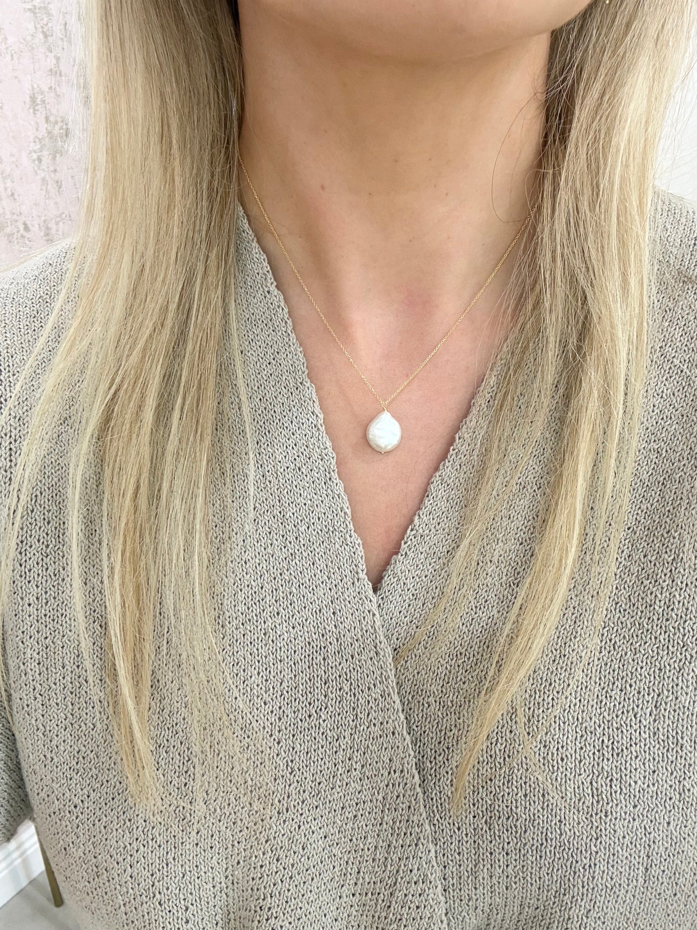 Goldie Gold Plated Pearl Necklace