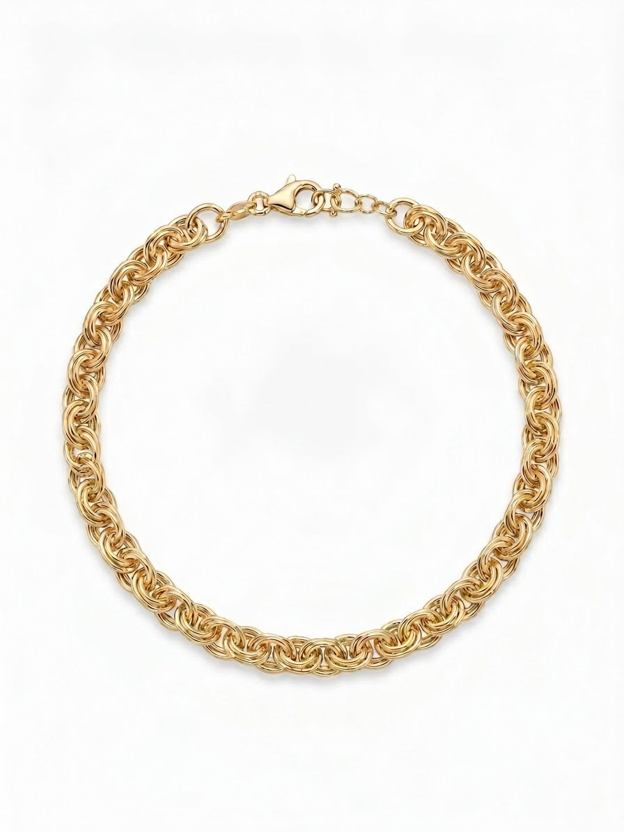 Kennedy Gold Plated Linked Bracelet