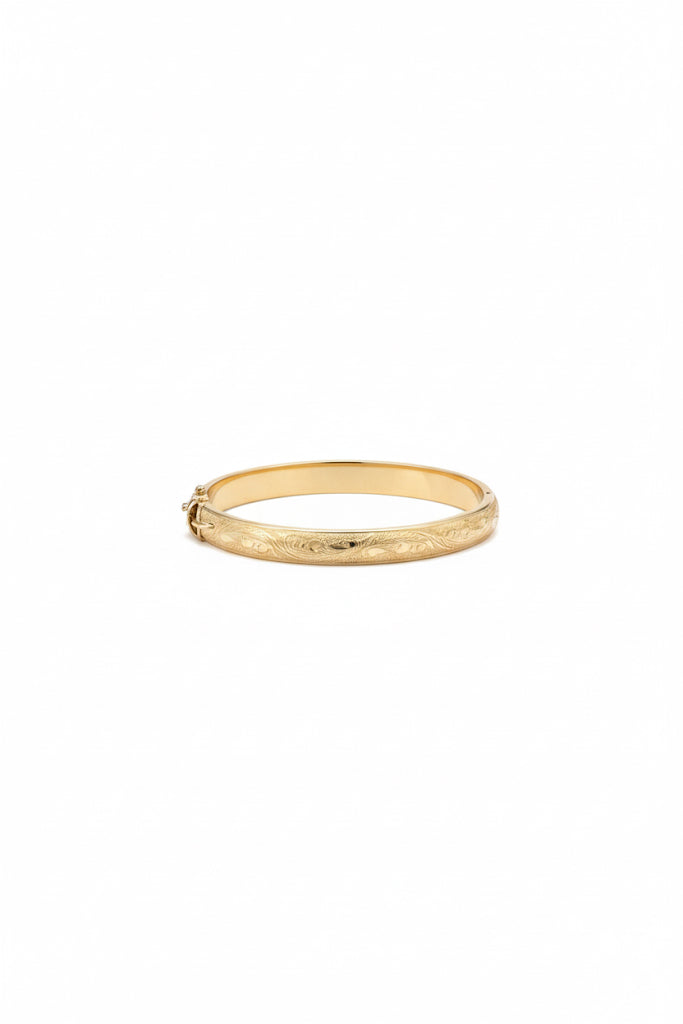 9ct Gold Heavy Textured Bangle