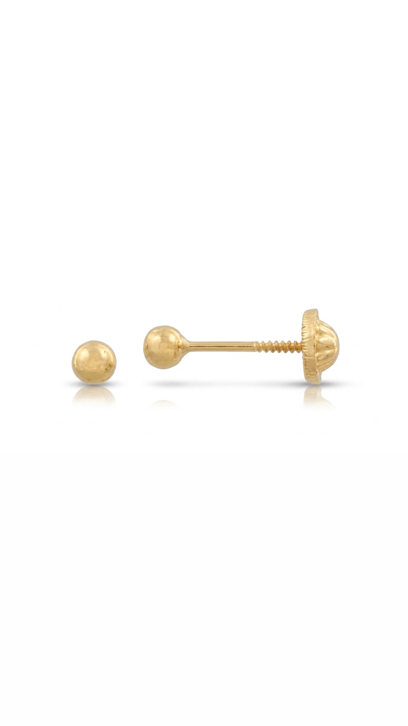 9ct Gold Julie Small Ball Flatback Earrings