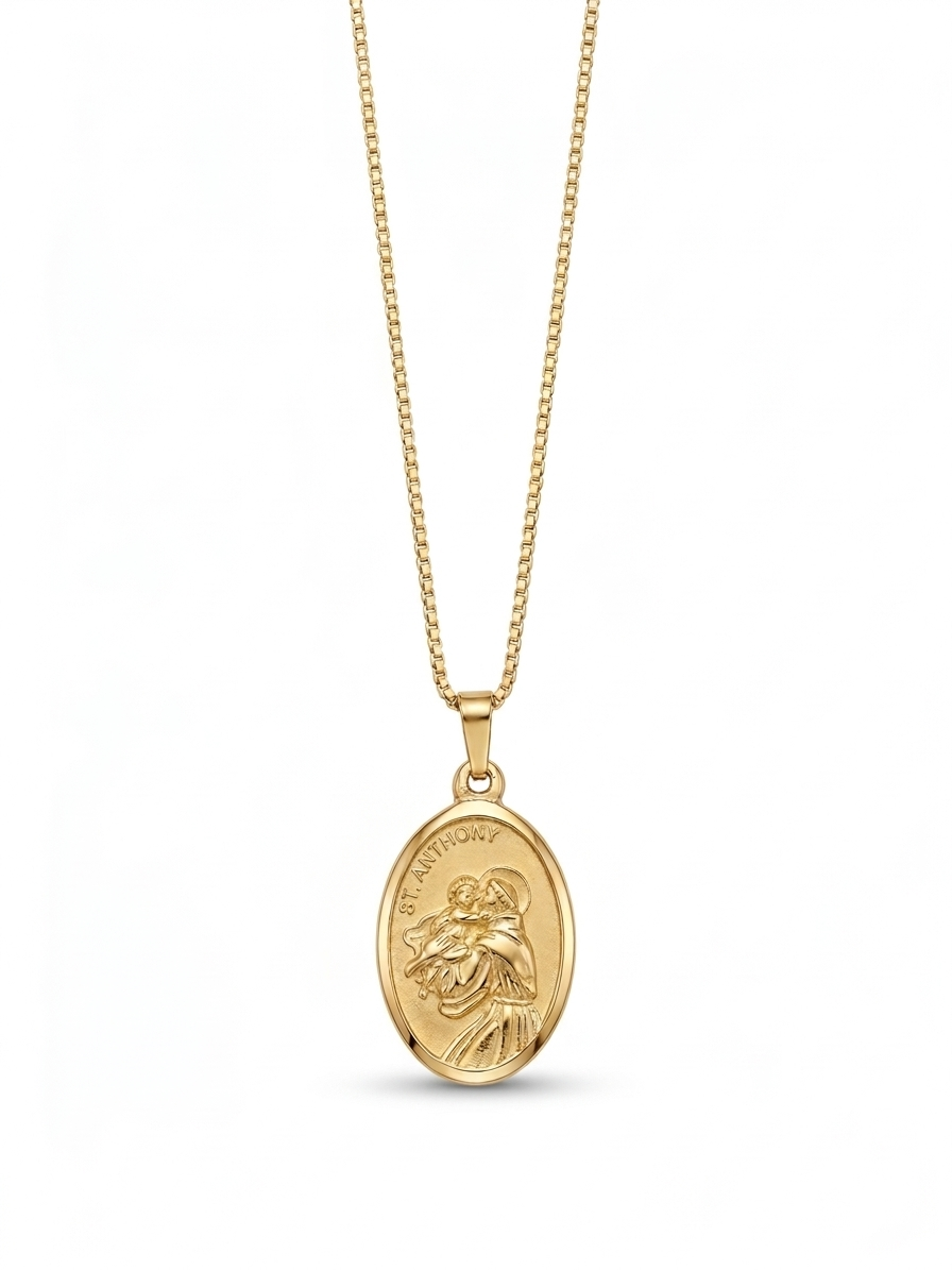9ct St Anthony Medal Necklace
