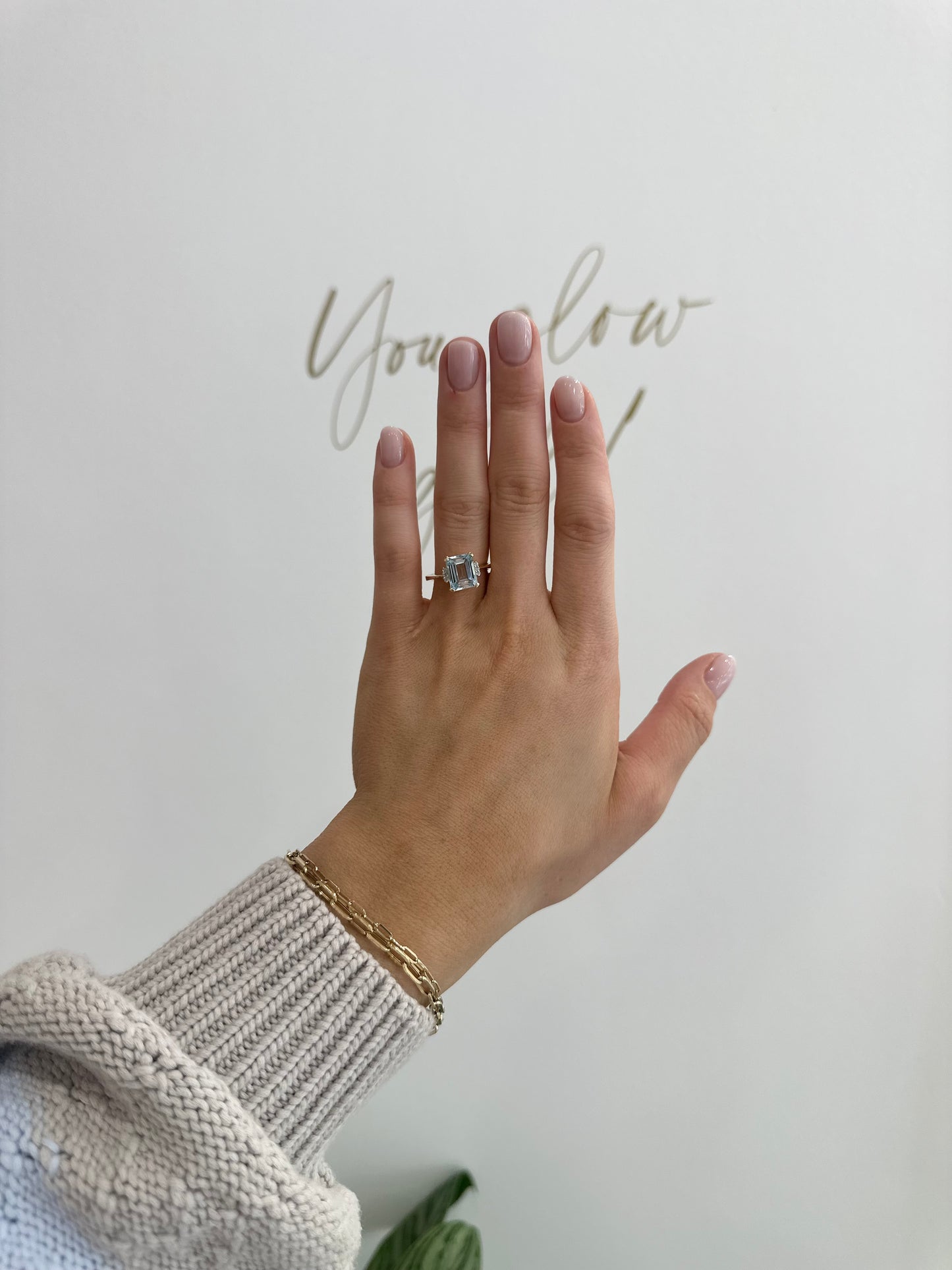 Sky Blue Topaz & Diamond Ring