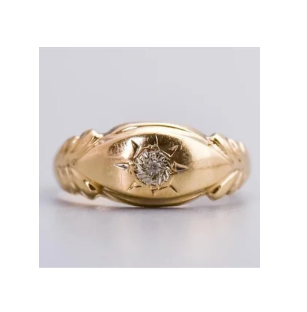 9ct Diamond Gypsy Ring