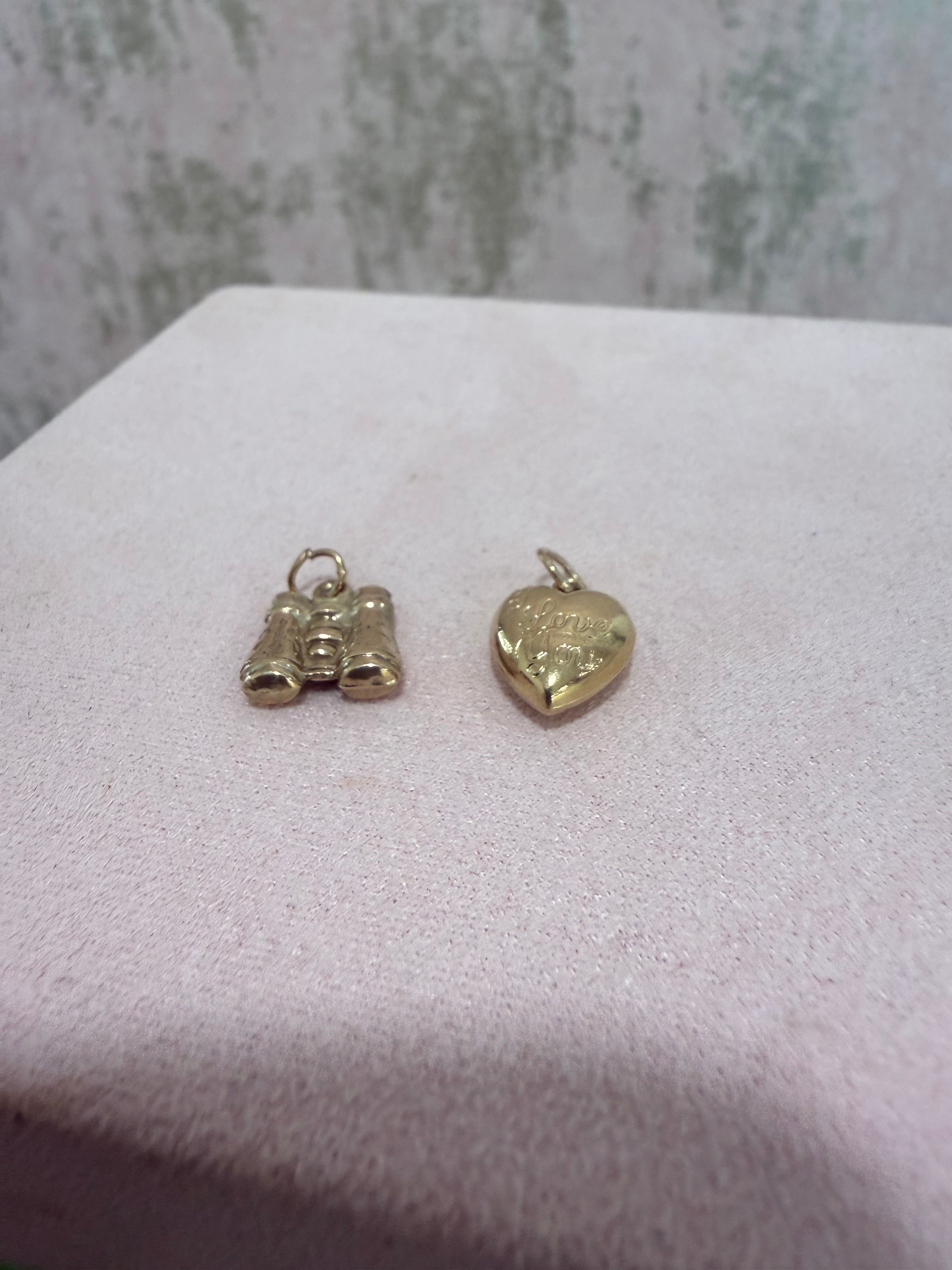 9ct 1994 I Love You Puffy Heart Charm