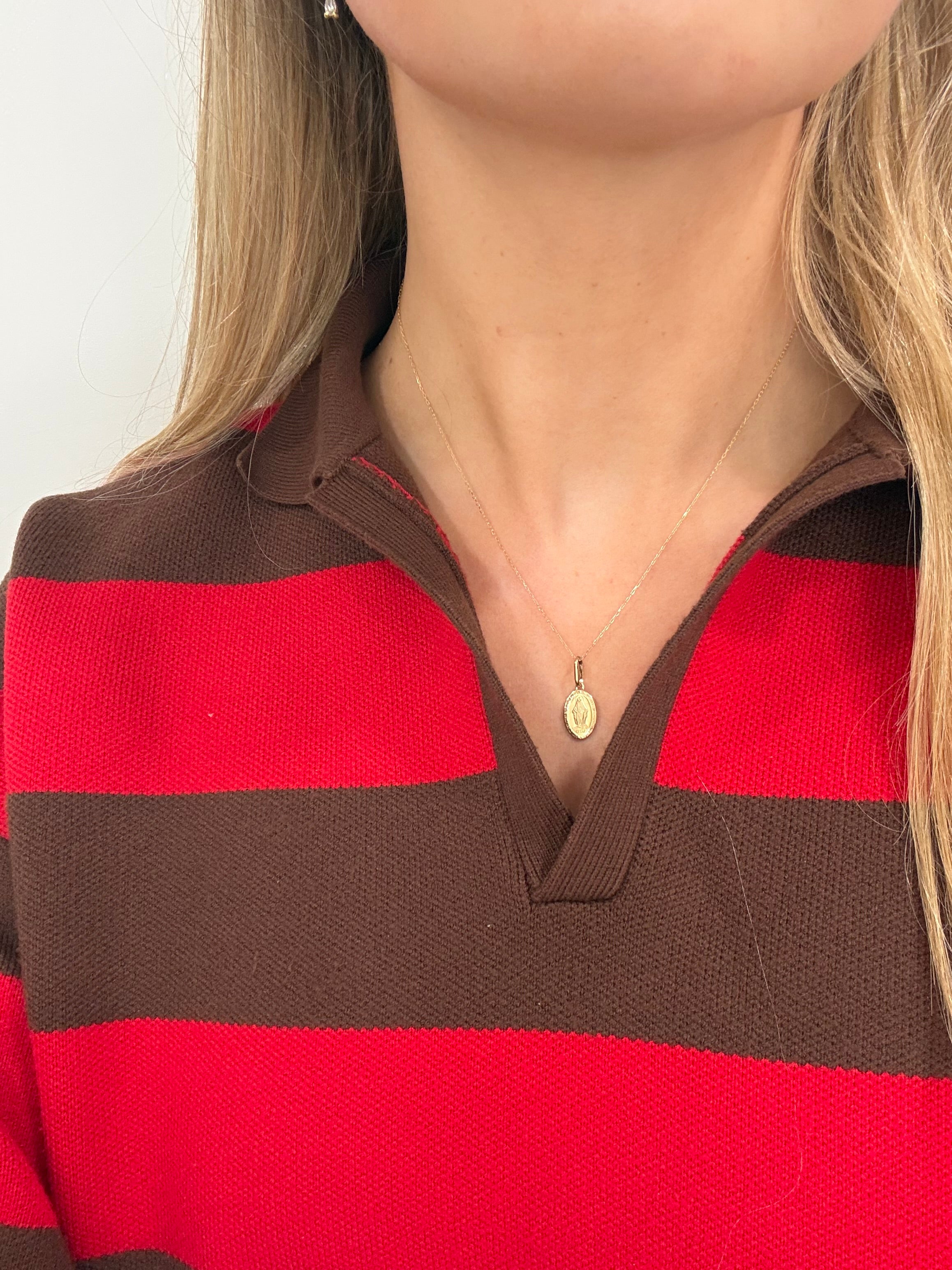 9ct Small Miraculous Medal Necklace