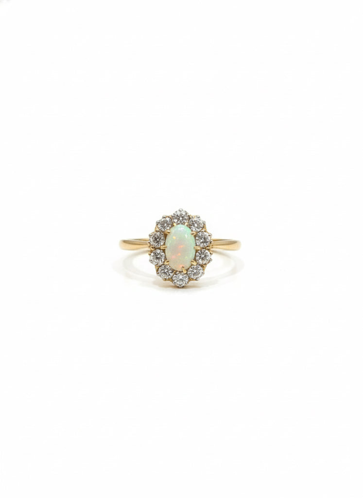 Opal & Diamond Ring