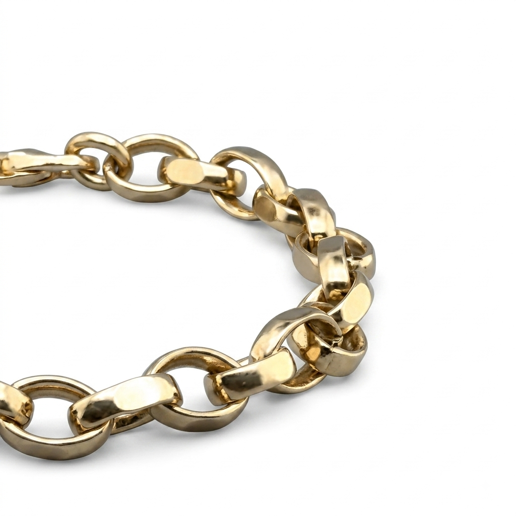 9ct Gold Oval Belcher Bracelet