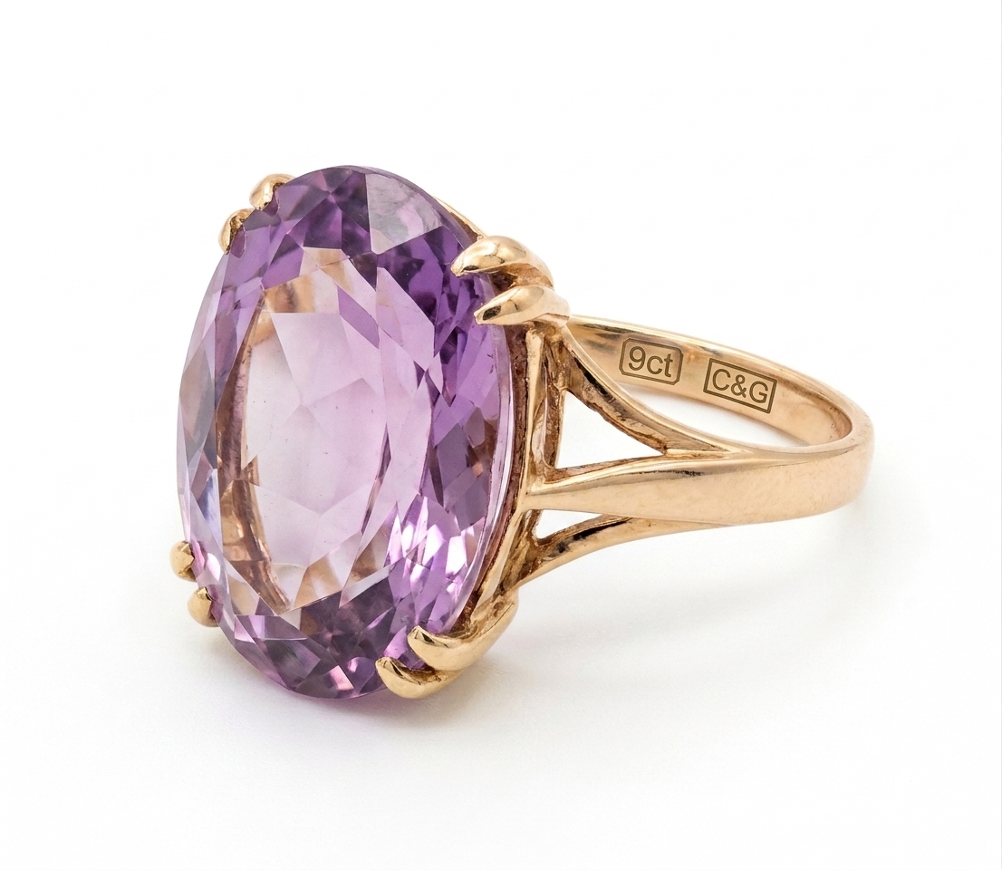 9ct Gold Amethyst Ring