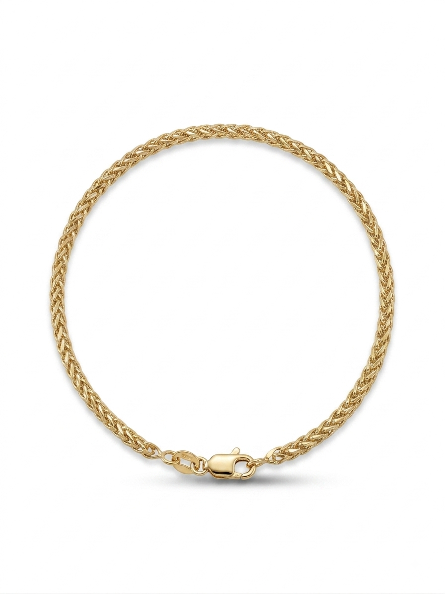 Triple 9ct Gold Spiga Bracelet
