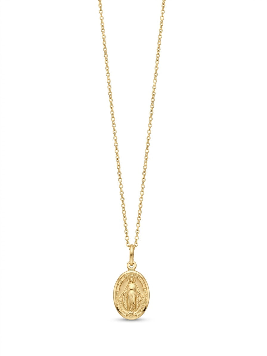 Gold Plated Miraculous Medal Necklace