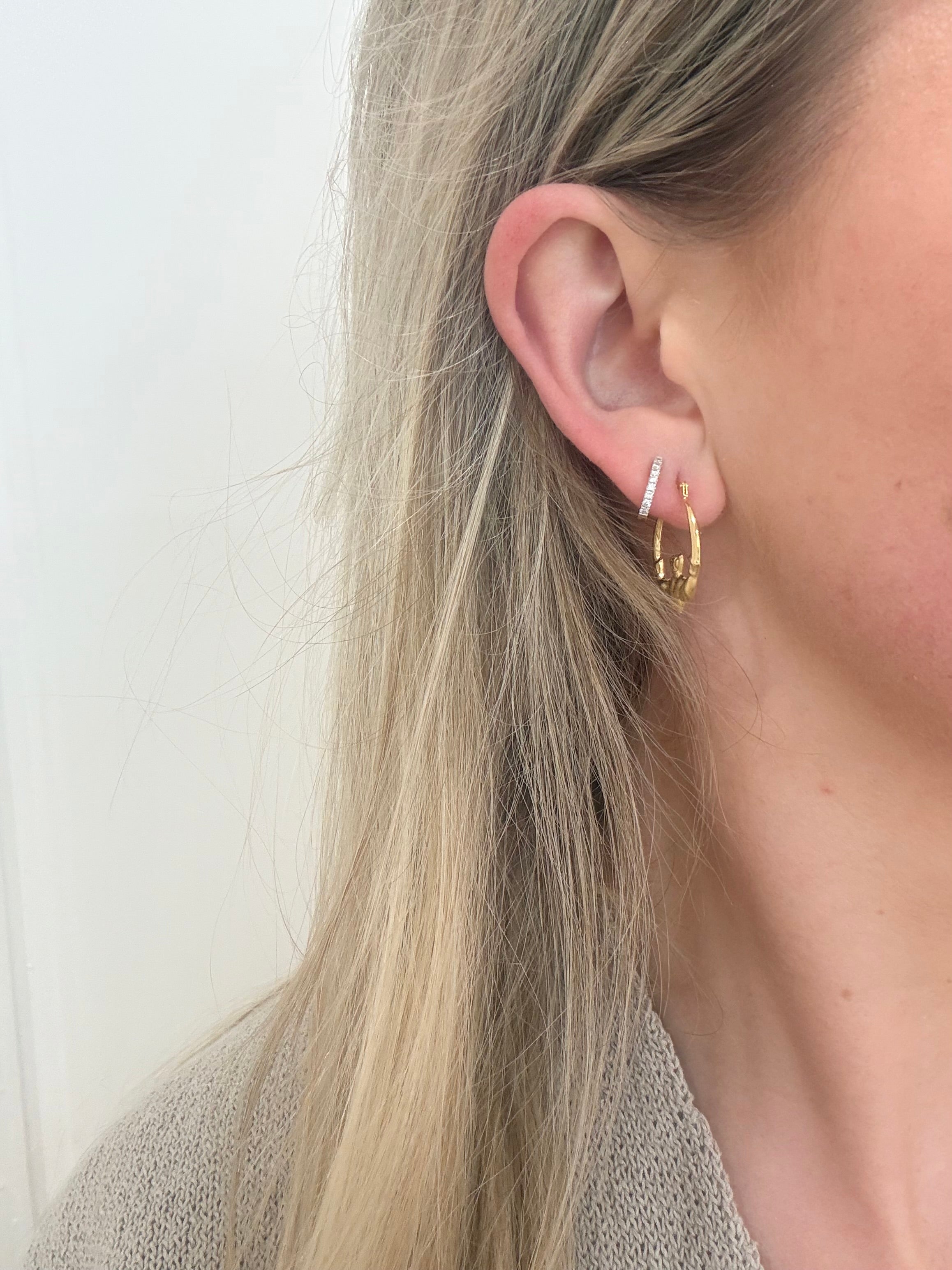 9ct Gold Claddagh Hoop Earrings