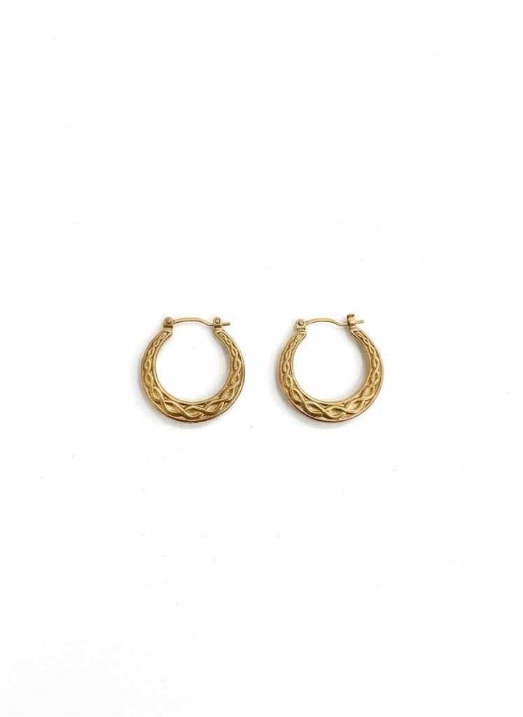 9ct Gold Celtic Hoops