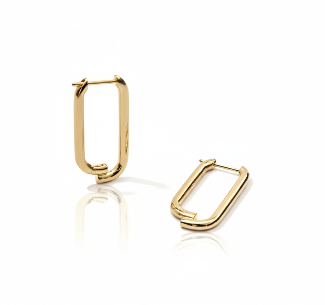 Luna Gold Plated Hoops