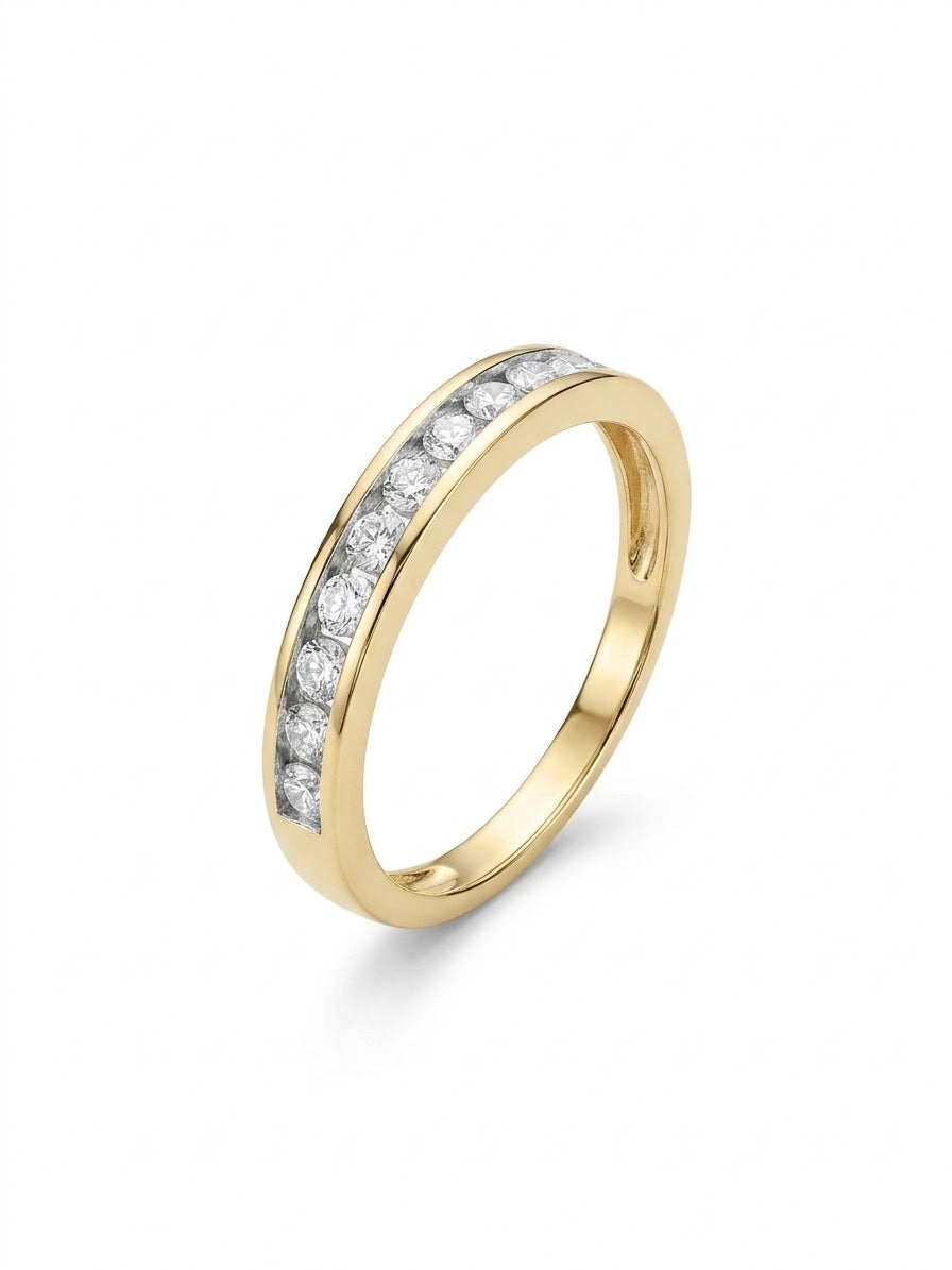 9ct Gold Half Set Eternity Band