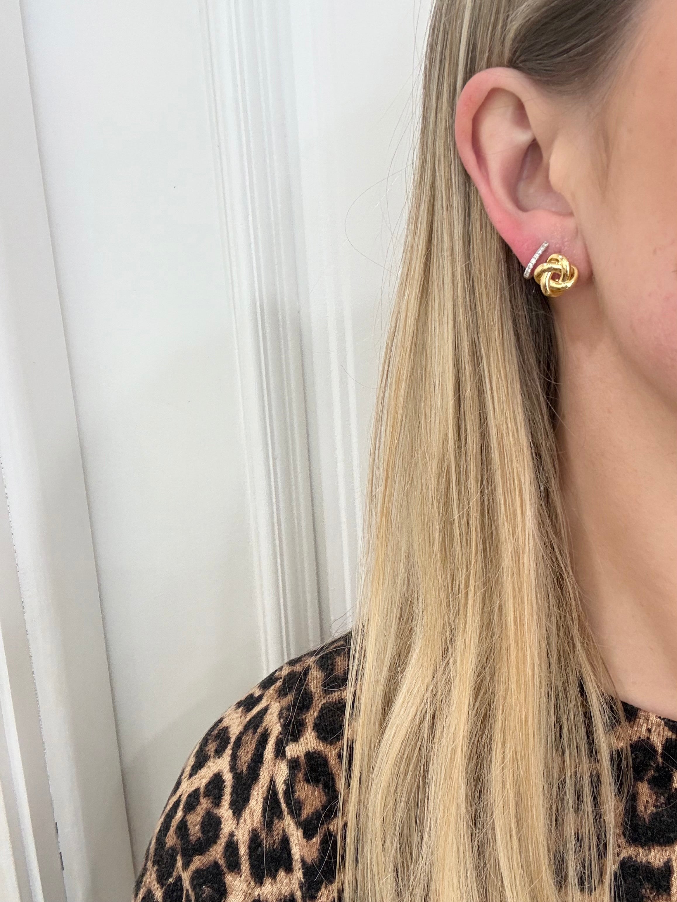 Nova Gold Plated Knot Earrings