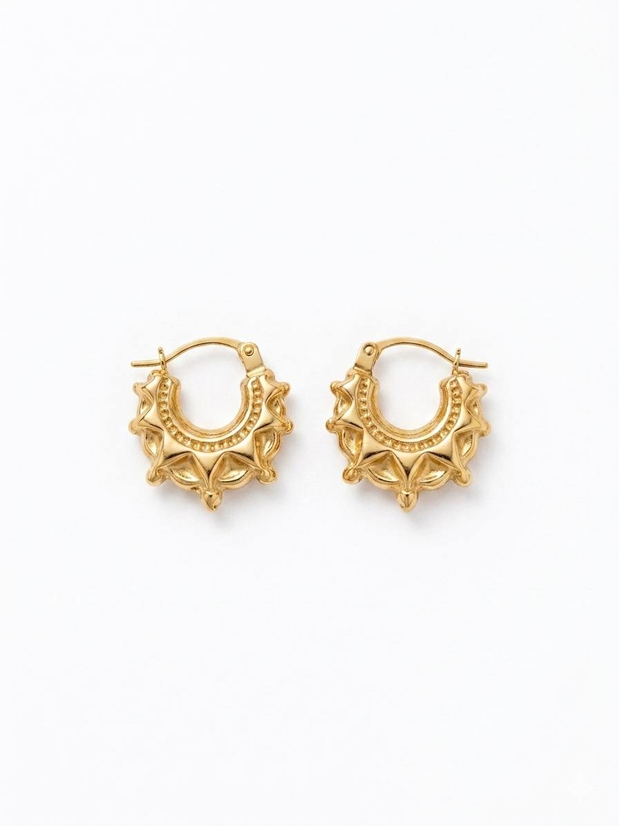 9ct Gold Chunky Hoops
