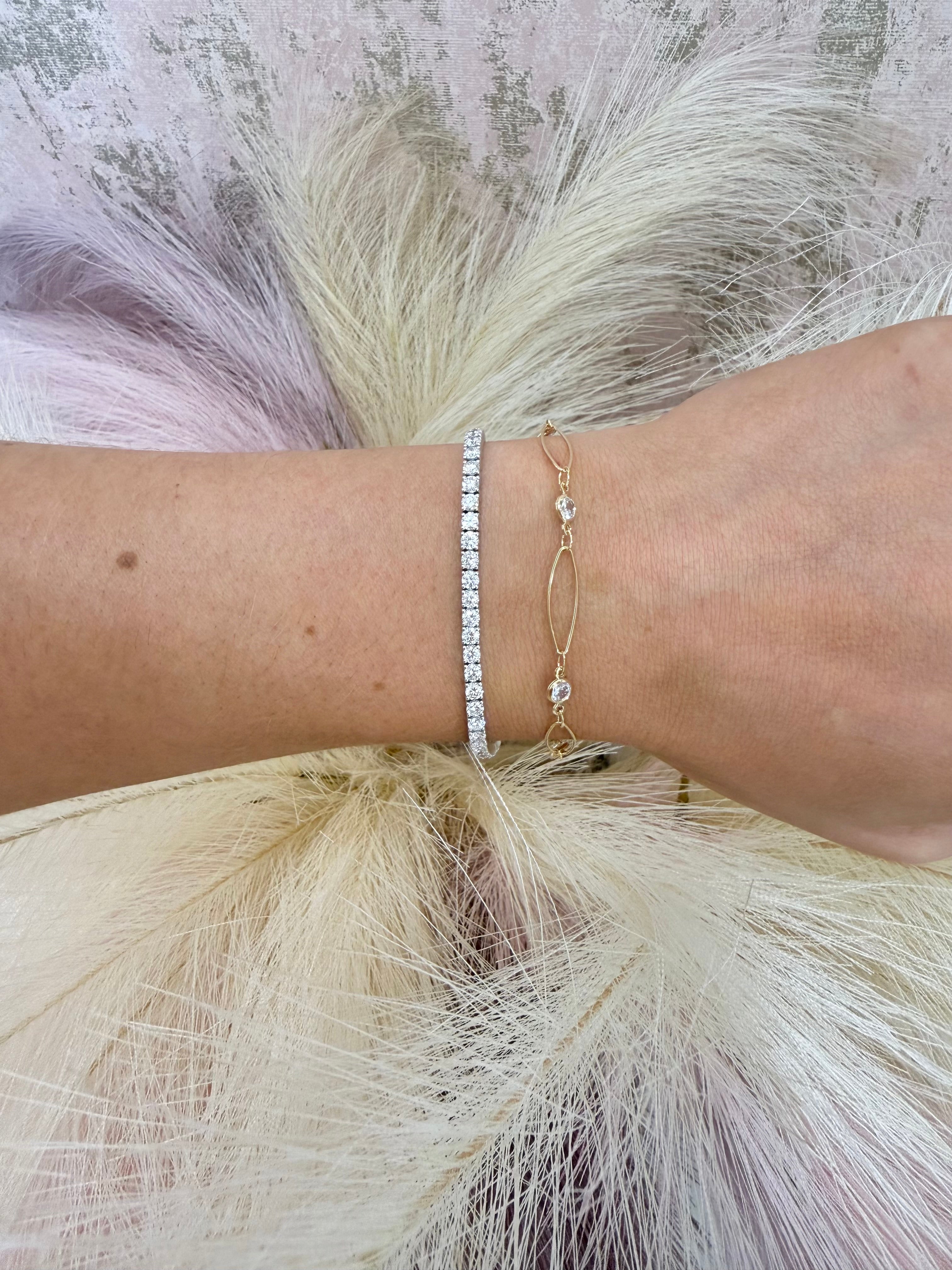 Caggie Gold Plated Cz Bracelet