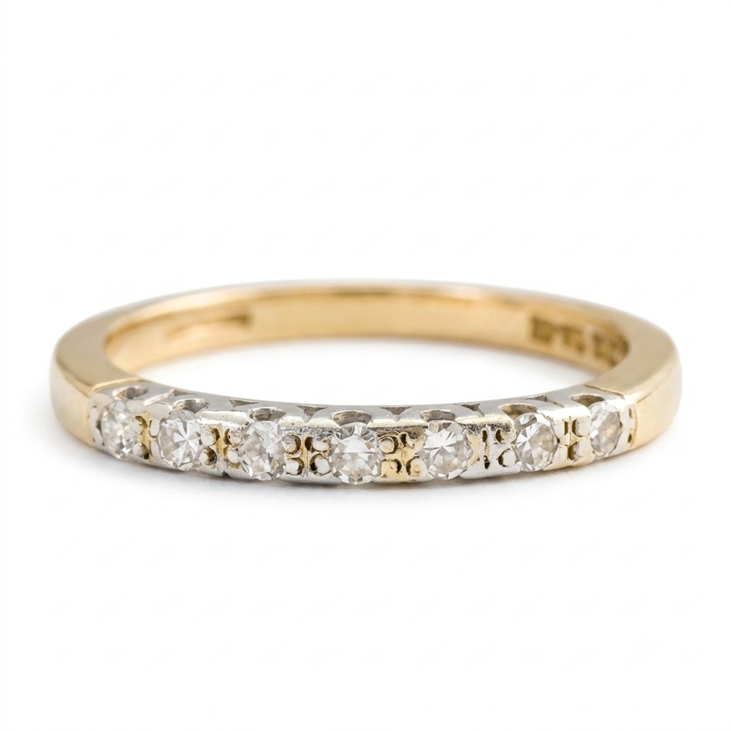 9ct Gold Half Eternity Diamond Ring