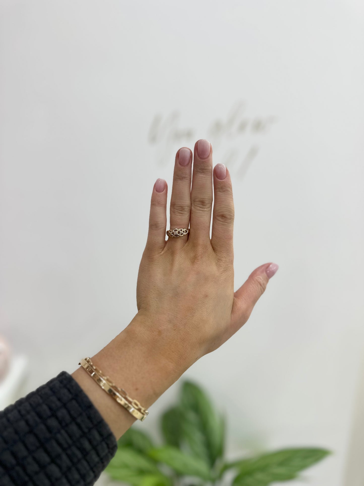 9ct Gold Diamond Celtic Ring