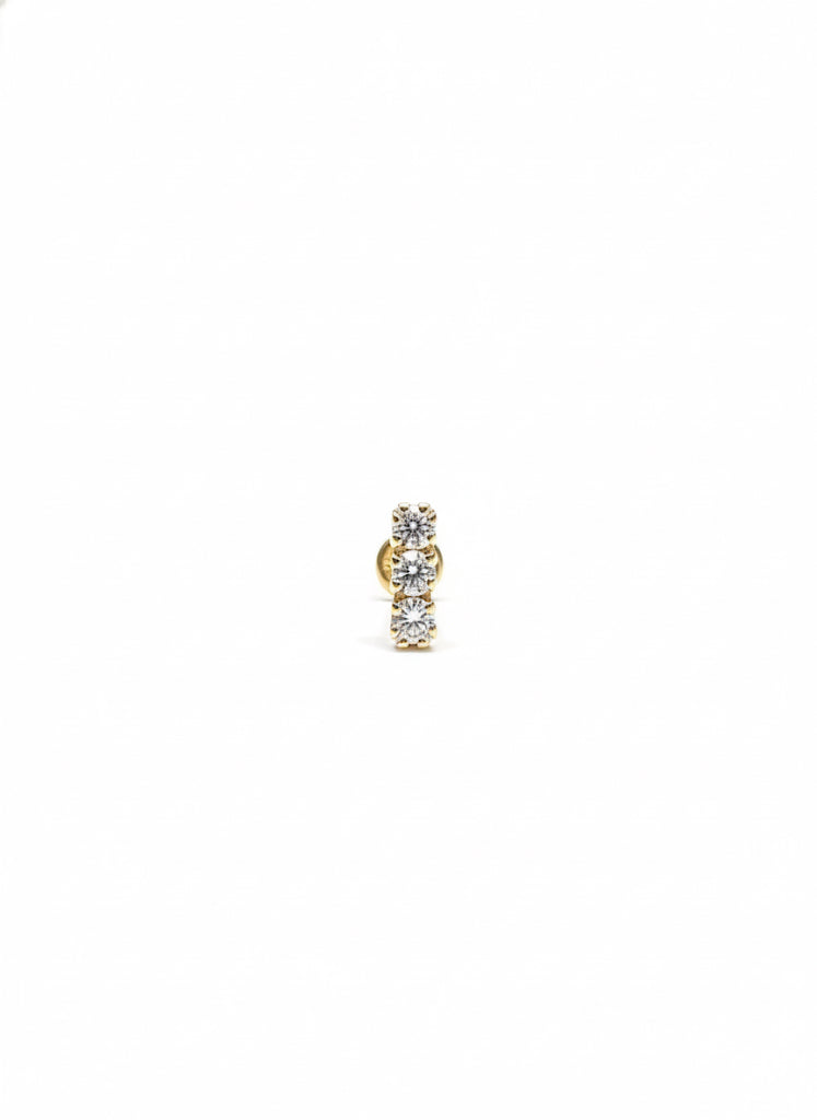 Darlene Single 9ct Gold Flatback Earring