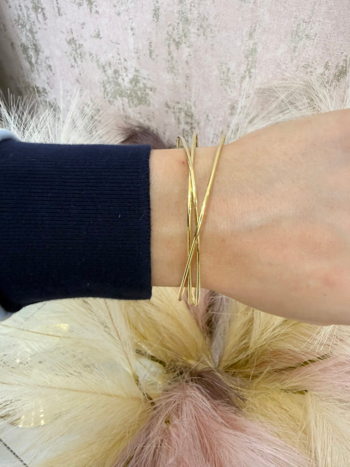 Lila Gold Plated Square Bangles