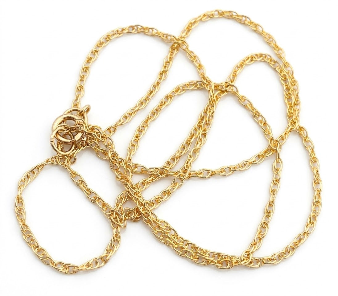 Vintage 9ct Gold 18" Prince of Wales Neck Chain