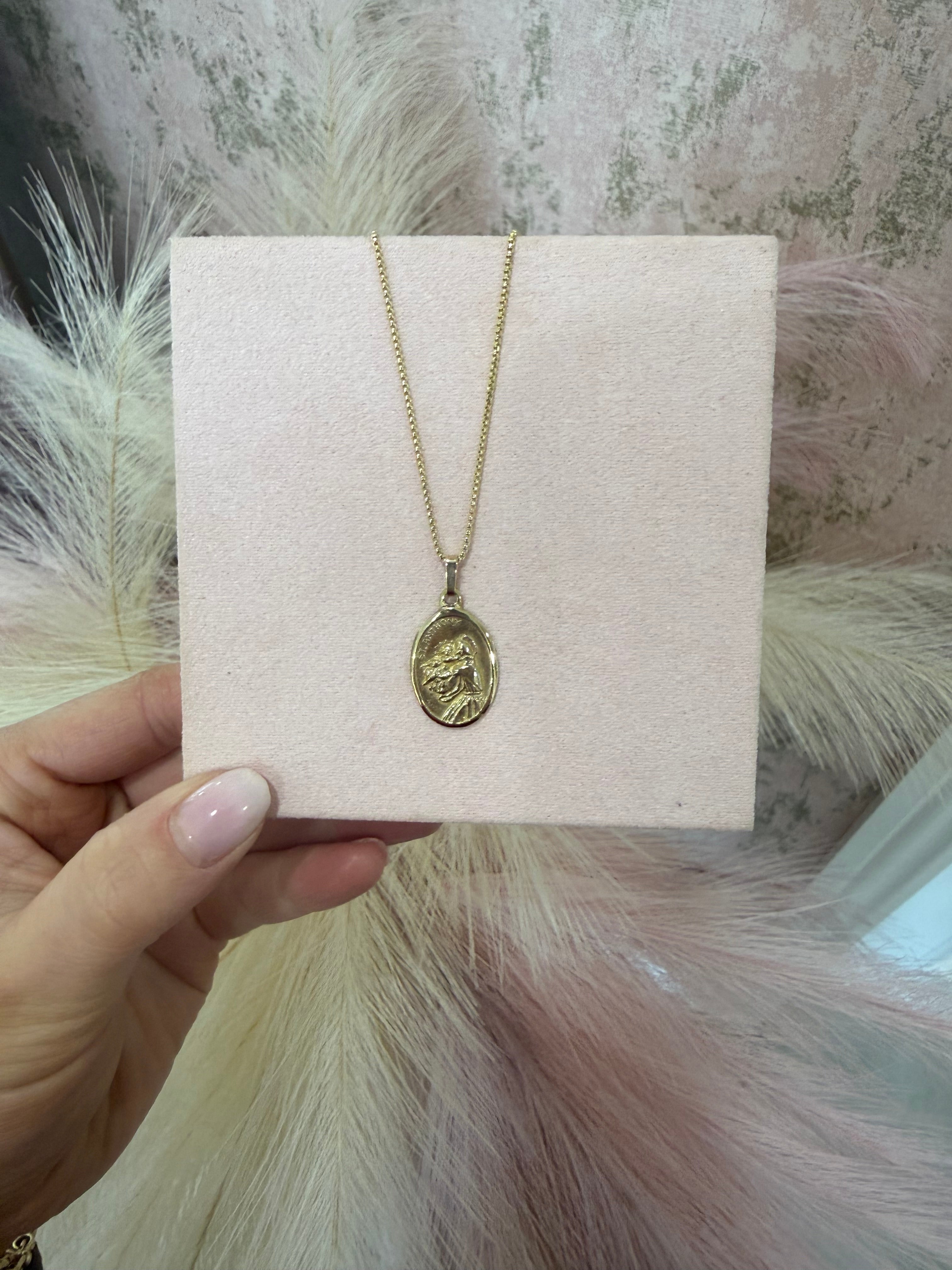 9ct St Anthony Medal Necklace