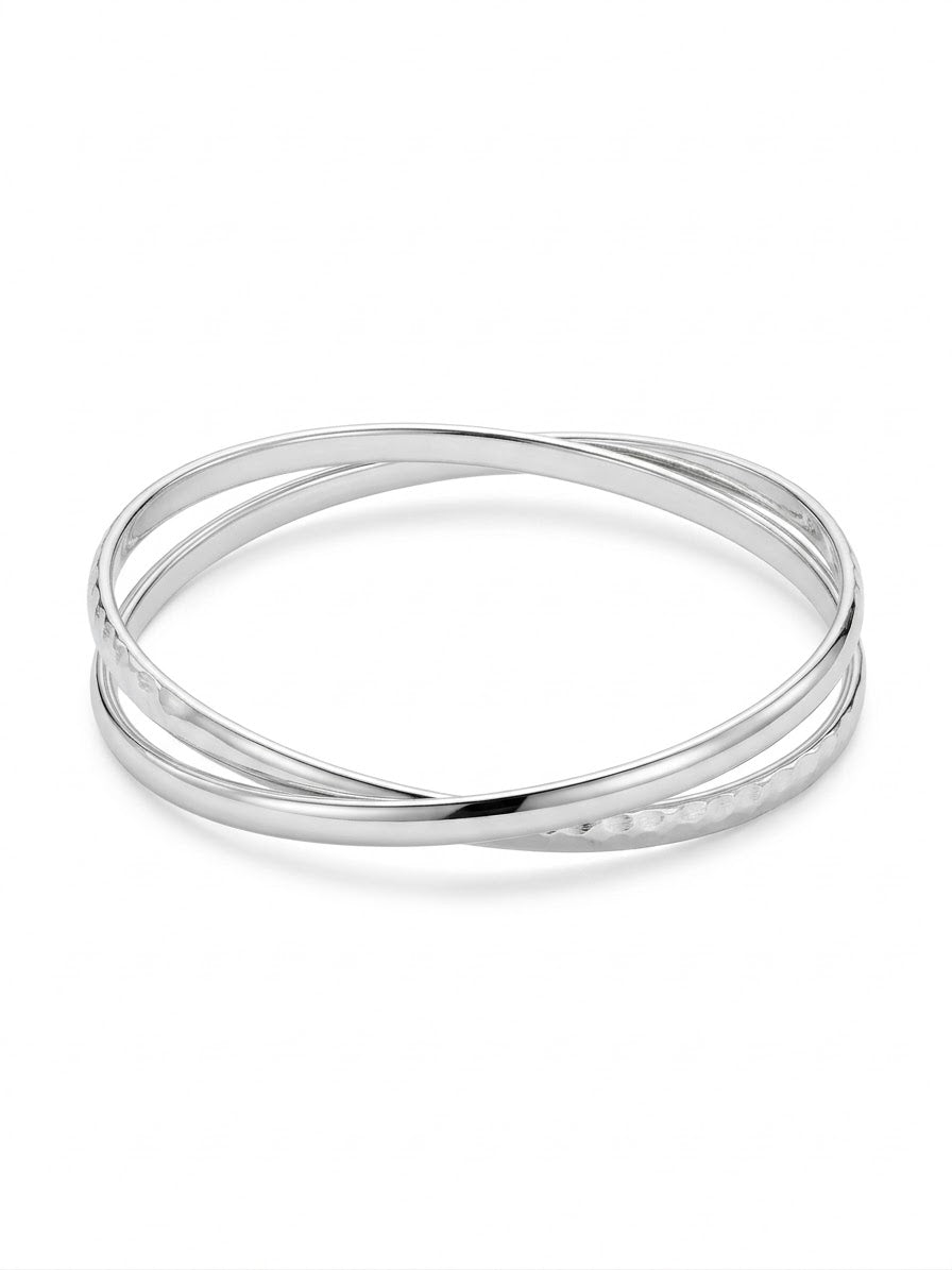 Sterling Silver Double Dakota Bangle