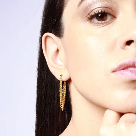 Bridget Gold Plated Drop Earrings