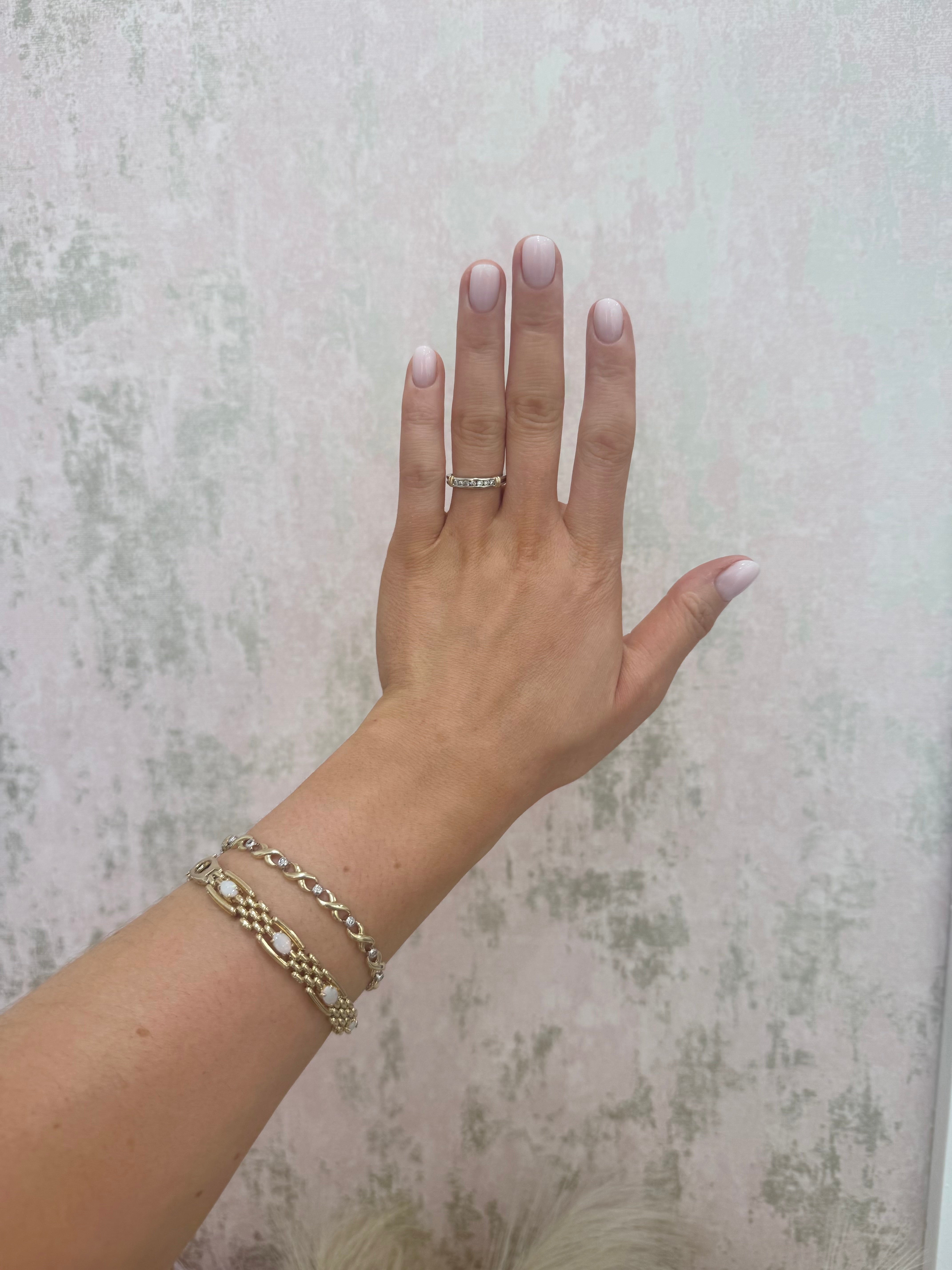 9ct Bi Coloured Diamond Band